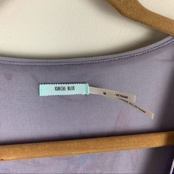 UO Kimichi Blue Floral Print V-Neck Purple Dress - Picture 11 of 11